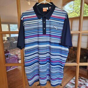 Puma Men's Short Sleeve Polo Golf Sport Shirt Size Large